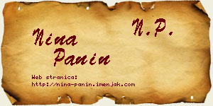 Nina Panin vizit kartica